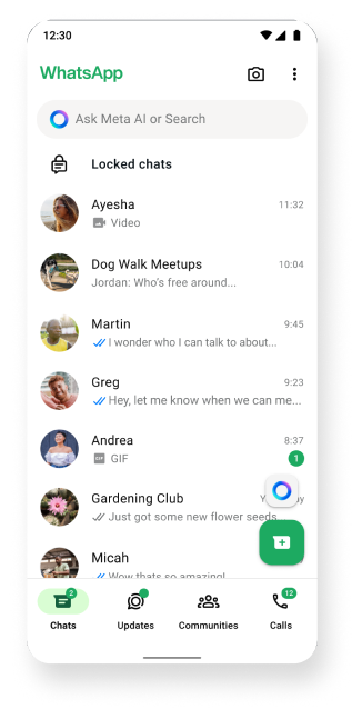 whatsapp platform showing locked chats features and archive chats feature